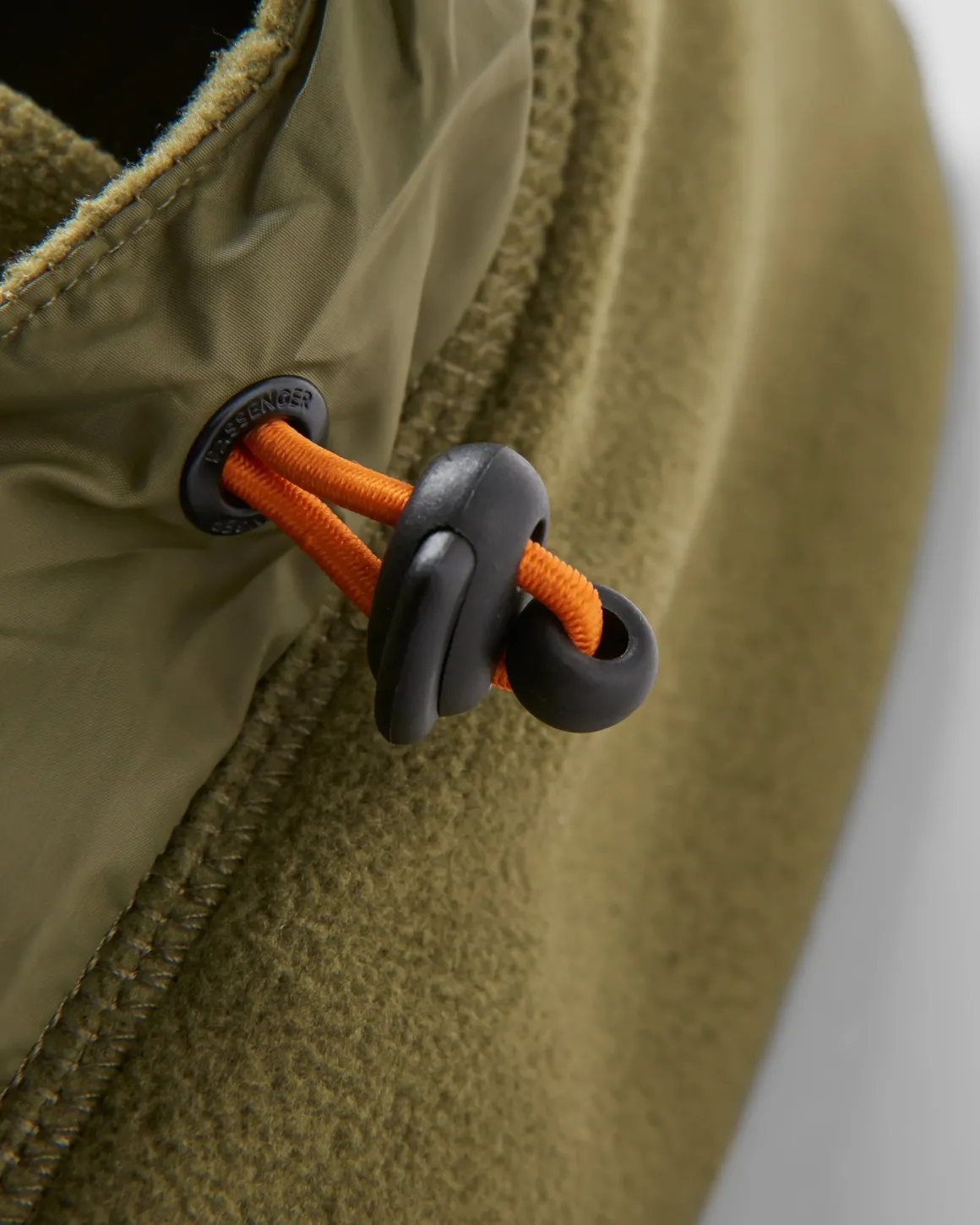 Snow Lodge Recycled Polar Fleece Hood - Khaki Green