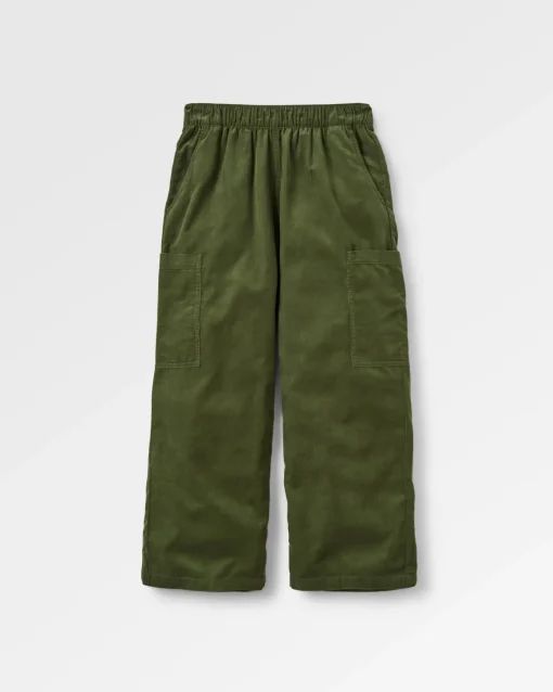 Someday Organic Cotton Corduroy Cropped Pant - Fir Tree