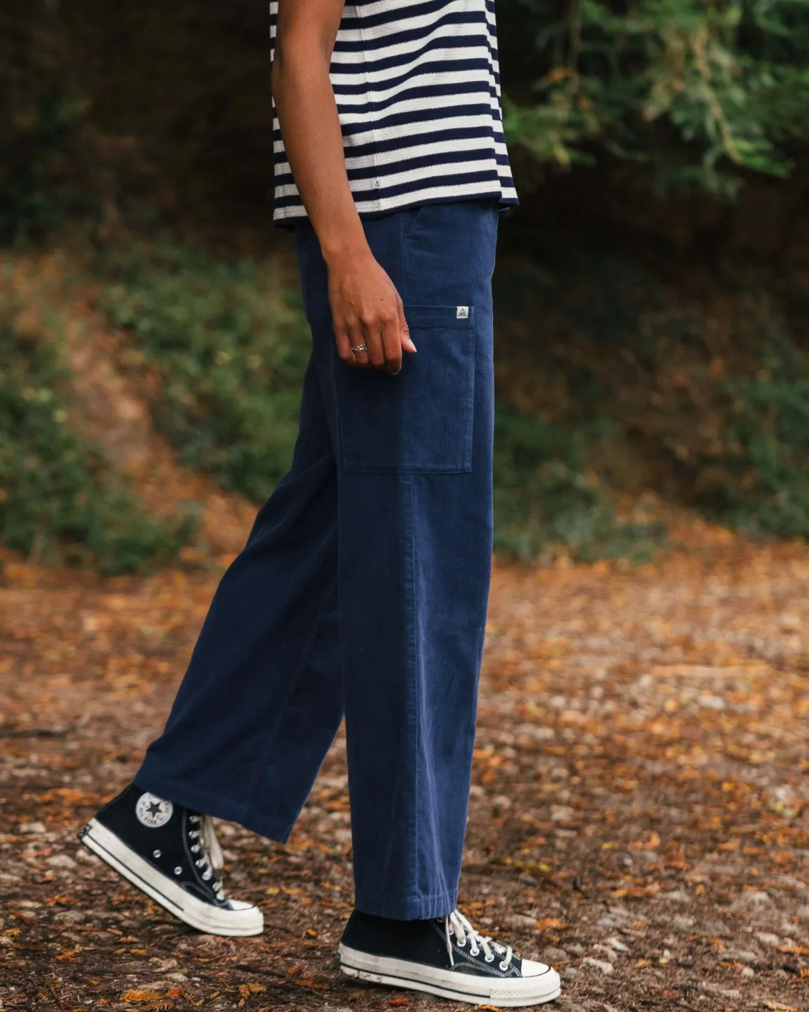 Someday Organic Cotton Corduroy Pant - Dark Denim