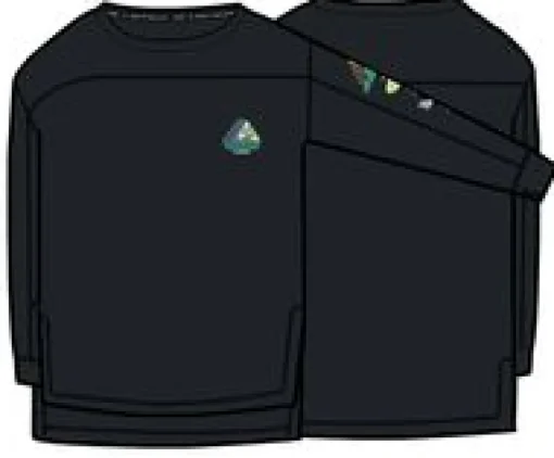 Sorrento Recycled Active Long Sleeve T-Shirt - Black