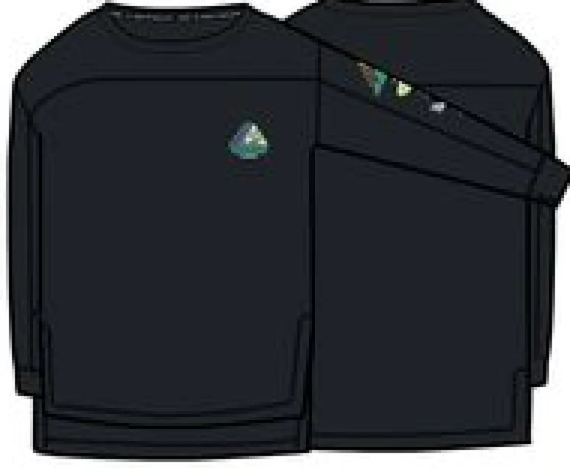Sorrento Recycled Active Long Sleeve T-Shirt - Black