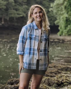 Stella Organic Cotton Long Sleeve Shirt - Provincial Blue Check