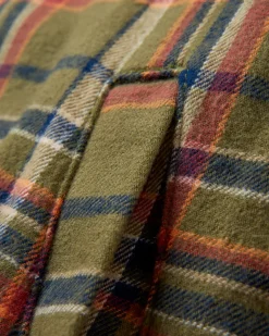 Stella Organic Cotton Long Sleeve Shirt - Khaki Green Check