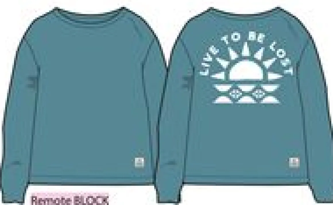Sunburst Recycled Cotton Sweatshirt - Blue Pool