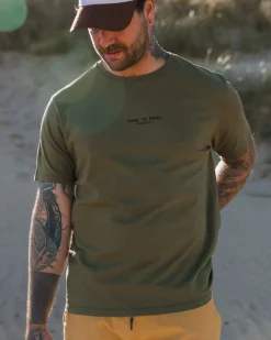 Sundown Recycled Cotton T-Shirt - Khaki Green