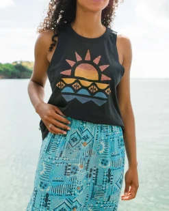 Sunray Recycled Cotton Tank Top - Black