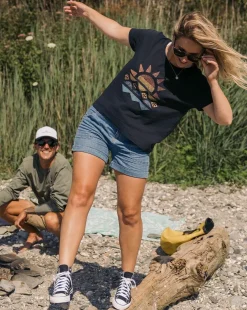 Sunray Recycled Cotton T-Shirt - Black