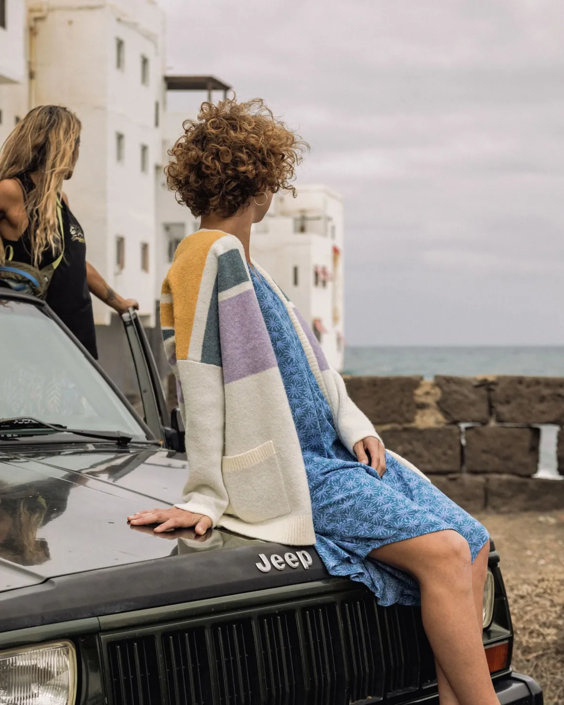 Sunsets Recycled Knitted Sweater - Marshmallow