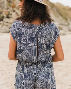 Thimbleberry Jumpsuit - Vintage Patchwork Navy