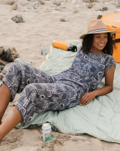 Thimbleberry Jumpsuit - Vintage Patchwork Navy