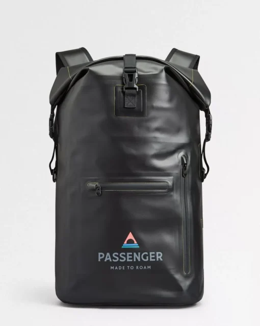 Tide 25 Liter Recycled Dry Bag Backpack - Black