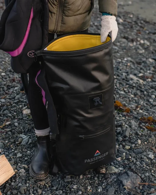 Tide 25 Liter Recycled Dry Bag Backpack - Black