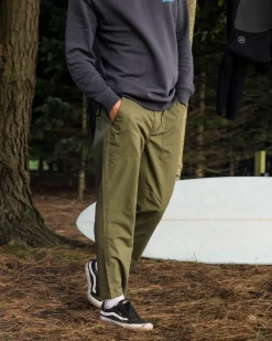 Timeless Crop Pant - Khaki Green