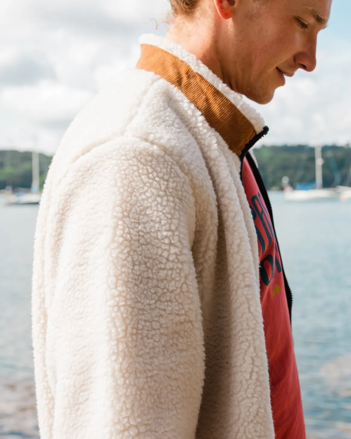 Trekker Recycled Deep-Pile Sherpa Fleece - Warm Ivory