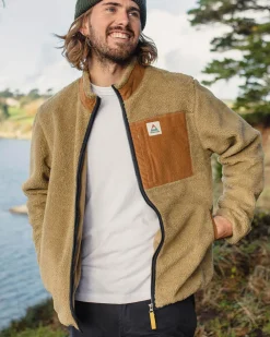 Trekker Recycled Deep-Pile Sherpa Fleece - Biscuit