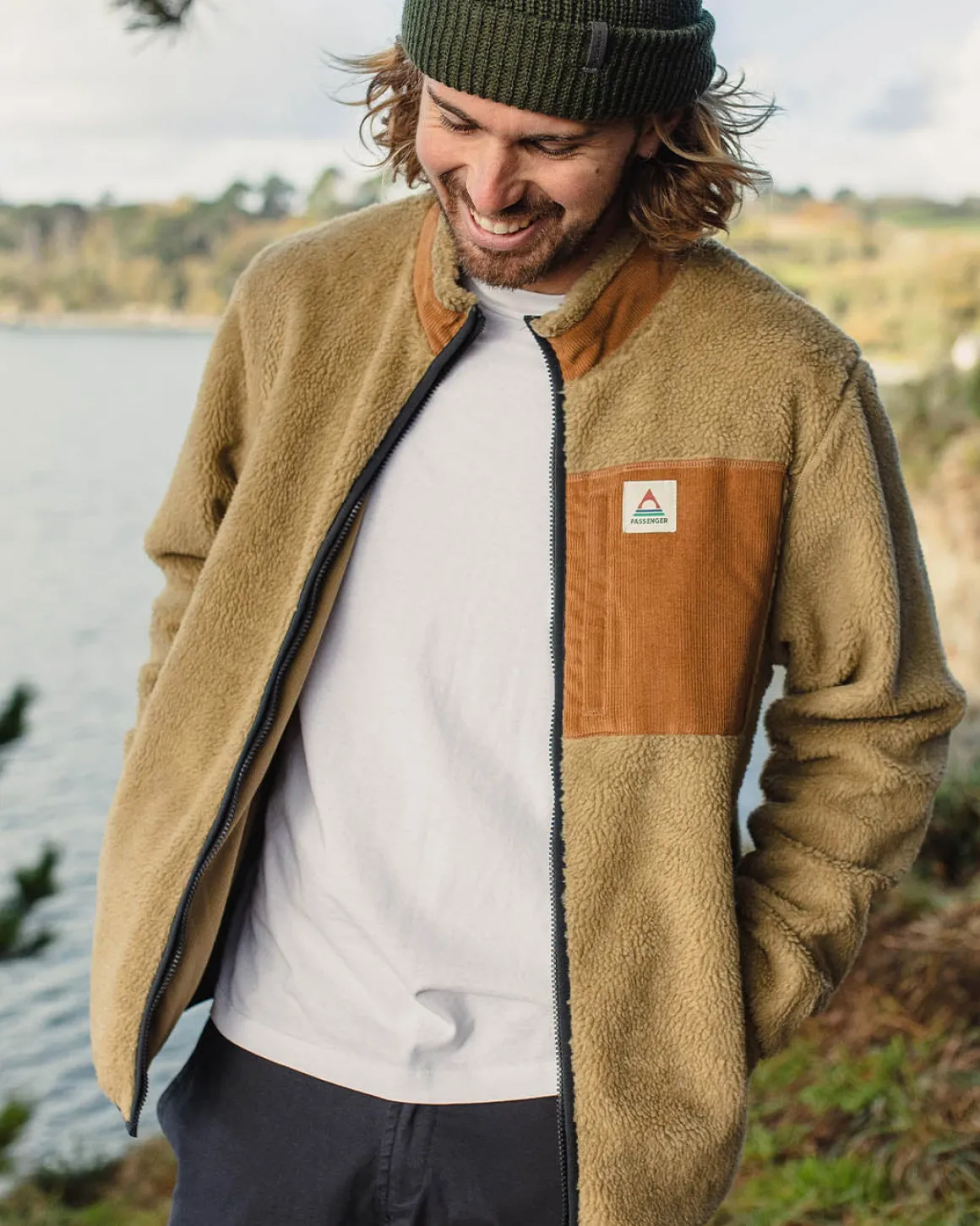 Trekker Recycled Deep-Pile Sherpa Fleece - Biscuit