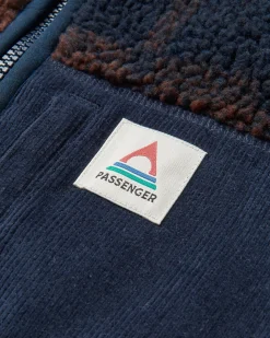 Trekker Recycled Deep-Pile Sherpa Fleece - Chestnut/Deep Navy Check