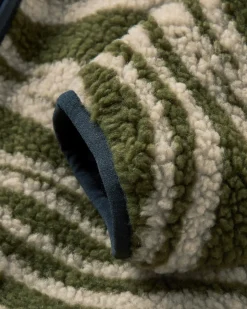 Trekker Recycled Deep-Pile Sherpa Fleece - Strata Khaki Green