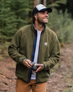 Tripper 2.0 Full Zip Recycled Sherpa Fleece - Khaki Green