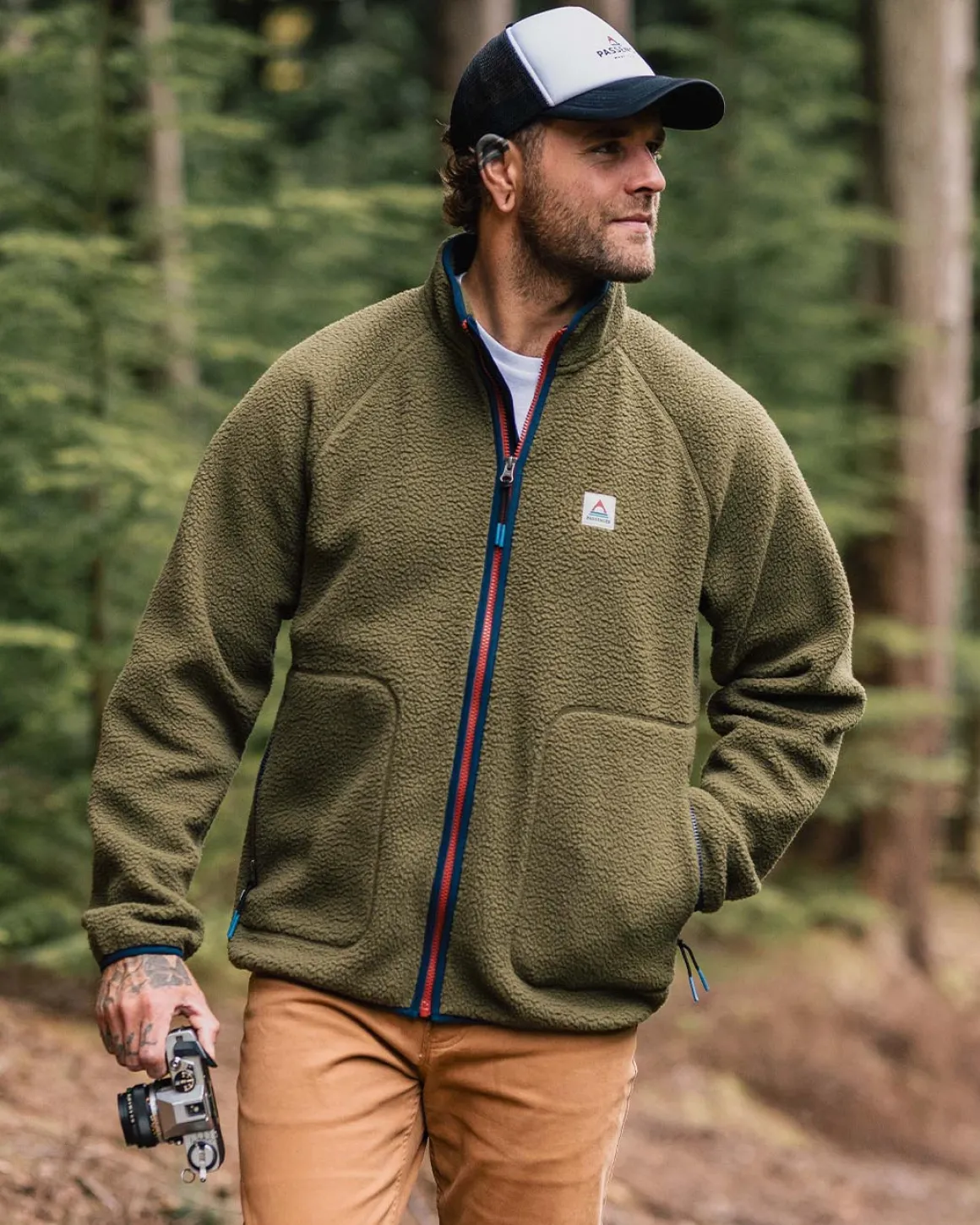 Tripper 2.0 Full Zip Recycled Sherpa Fleece - Khaki Green