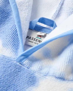 Tulum Recycled Towel Poncho - Tie Dye Cornflower