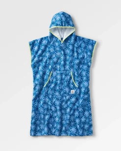 Tulum Recycled Towel Poncho - Seaweed Blue Steel