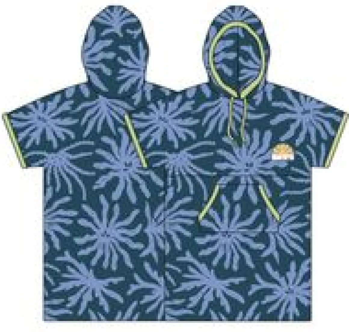 Tulum Recycled Towel Poncho - Seaweed Blue Steel
