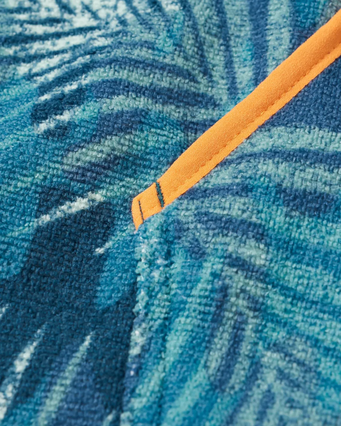Tulum Recycled Towel Poncho - Palm Camo Moonlight