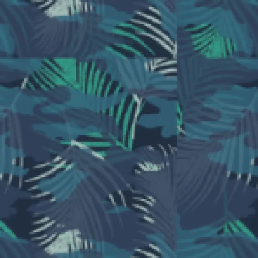 Tulum Recycled Towel Poncho - Palm Camo Moonlight