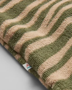 Tulum Recycled Towel Poncho - Strata Khaki Green