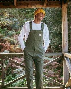 Vantage Organic Cotton Overalls - Khaki Green