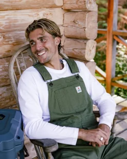 Vantage Organic Cotton Overalls - Khaki Green