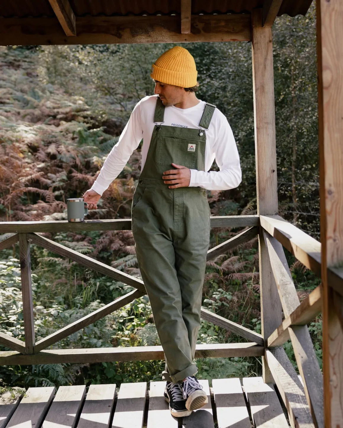 Vantage Organic Cotton Overalls - Khaki Green