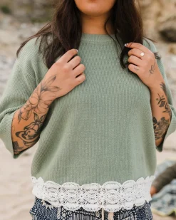 Vintage Organic Knitted Sweater - Pistachio