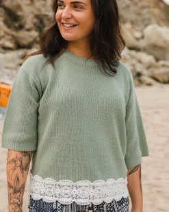 Vintage Organic Knitted Sweater - Pistachio