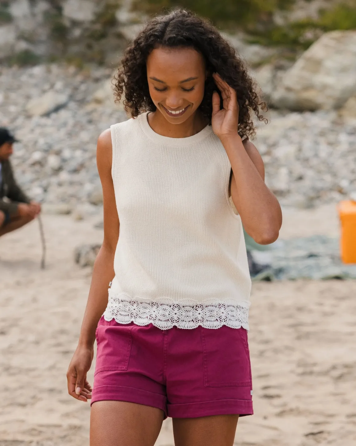 Vintage Organic Knitted Tank Top - Birch