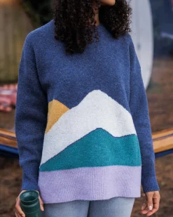 Vista Recycled Knitted Sweater - Dark Denim