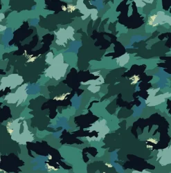 Waves Recycled Sherpa Lined Changing Robe - Alpine Camo Rain Forest