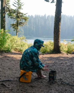 Waves Recycled Sherpa Lined Changing Robe - Alpine Camo Rain Forest