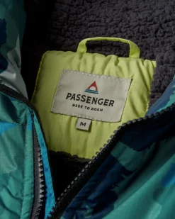 Waves Recycled Sherpa Lined Changing Robe - Alpine Camo Rain Forest