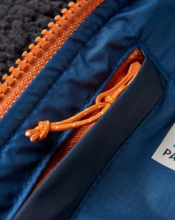 Waves Recycled Sherpa Lined Changing Robe - Dark Denim/ Deep Navy