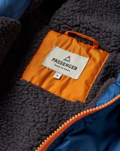 Waves Recycled Sherpa Lined Changing Robe - Dark Denim/ Deep Navy