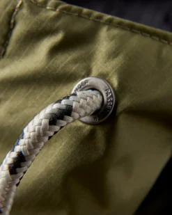 Waves Recycled Sherpa Lined Changing Robe - Black/Khaki Green