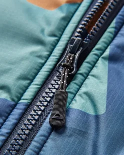 Waves Recycled Sherpa-Lined Changing Robe - Deep Blue Camo Pattern