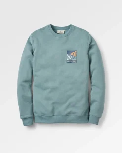 Waves u0026 Trees Organic Cotton Long Sleeve Sweatshirt - Stormy Sea