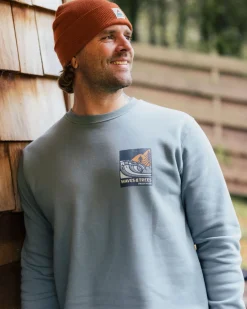 Waves u0026 Trees Organic Cotton Long Sleeve Sweatshirt - Stormy Sea