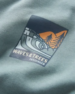 Waves u0026 Trees Organic Cotton Long Sleeve Sweatshirt - Stormy Sea