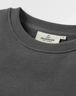 Waves u0026 Trees Organic Cotton Long Sleeve Sweatshirt - Charcoal