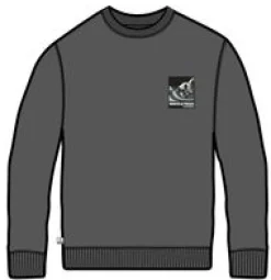 Waves u0026 Trees Organic Cotton Long Sleeve Sweatshirt - Charcoal