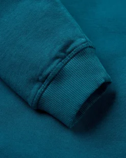 Waves u0026 Trees Recycled Cotton Long Sleeve Sweatshirt - Tidal Blue